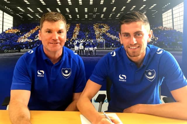 Joe Gallen and Luke McGee. Picture: Portsmouth Football Club