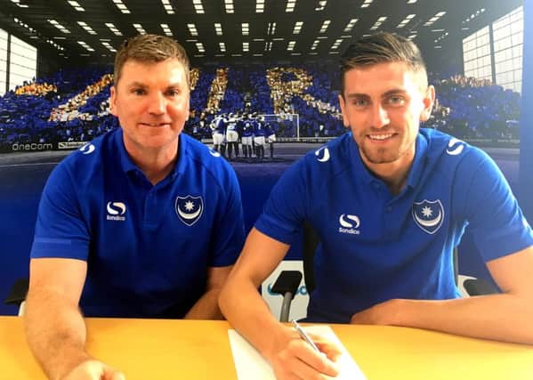 Joe Gallen and Luke McGee. Picture: Portsmouth Football Club
