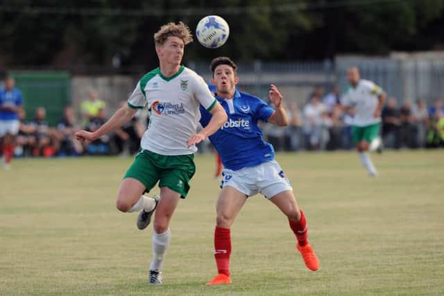 Conor Chaplin in action for Pompey at Bognor last season. Picture: Sarah Standing