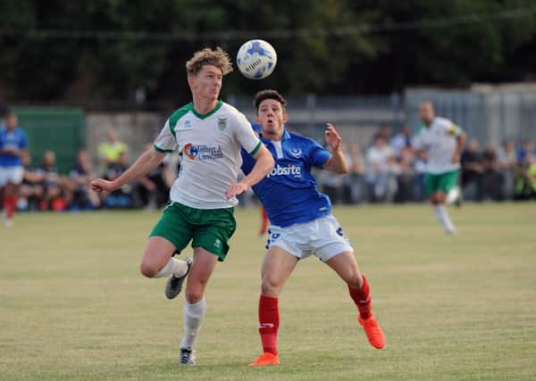Conor Chaplin in action for Pompey at Bognor last season. Picture: Sarah Standing