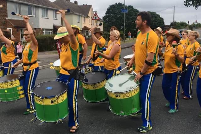 Big Noise Community Samba Band led the procession