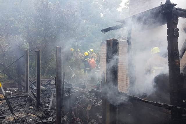 Fire at Fernhurst Close, Hayling Island, on Sunday, July 16. Picture: HFRS