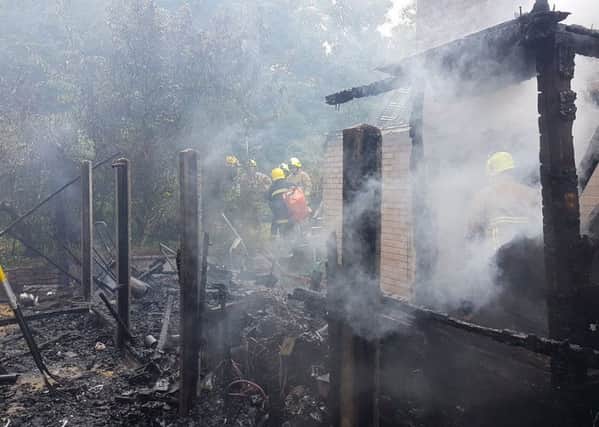 Fire at Fernhurst Close, Hayling Island, on Sunday, July 16. Picture: HFRS
