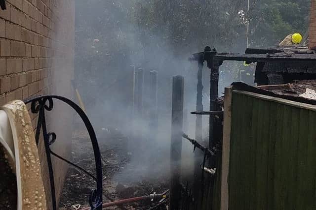 Fire at Fernhurst Close, Hayling Island, on Sunday, July 16. Picture: HFRS