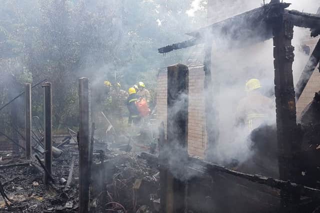 Fire at Fernhurst Close, Hayling Island, on Sunday, July 16. Picture: HFRS