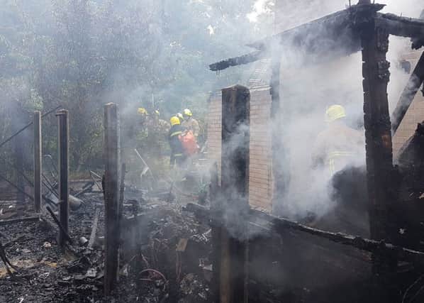 Fire at Fernhurst Close, Hayling Island, on Sunday, July 16. Picture: HFRS