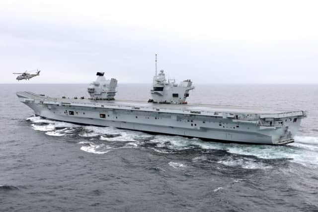 HMS Queen Elizabeth is on her sea trials in the North Sea