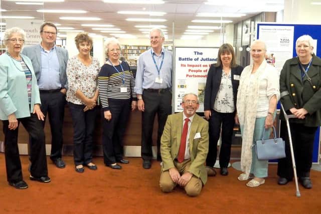 Portsdown U3As Jutland Research group, left to right, Beryl Shepherd, Colin Jones, Jeanne Christie, Diana Gregg, Steve Doe, Nigel Gossop, Wendy Gossop, Judy Jones and Carole Chapman