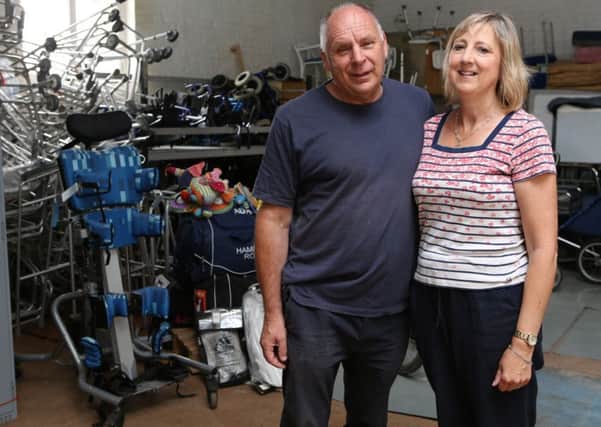 Lloyd and Karen Clewer, the founders of Farm4Life, at Haslar Hospital, Gosport, where they store goods ready to send to Africa  (Picture by Habibur Rahman)