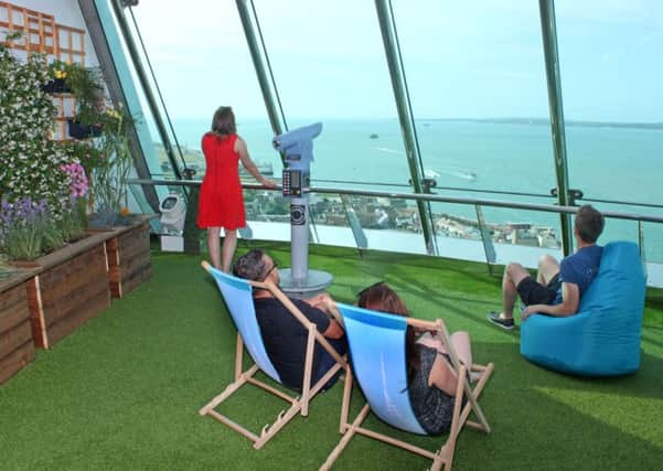 The Spinnaker Tower has unveiled a new Sky Garden on its top deck. Picture: Spinnaker Tower
