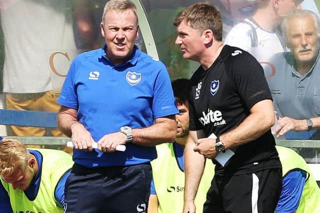 Kenny Jackett, left, with Joe Gallen Picture: Joe Pepler