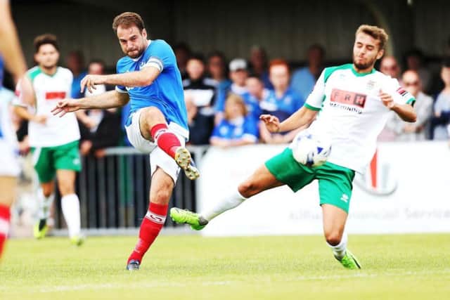 Brett Pitman scored twice against Bognor