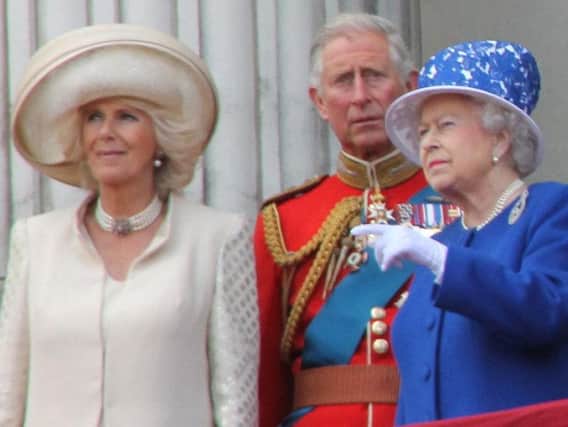 The Queen with Prince Charles and the Duchess of Cornwall