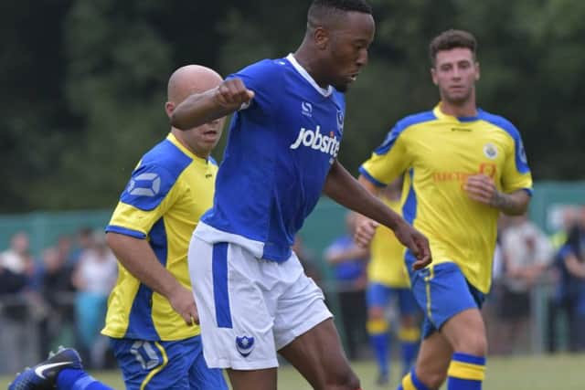 Pompey striker Nicke Kabamba Picture: Neil Marshall