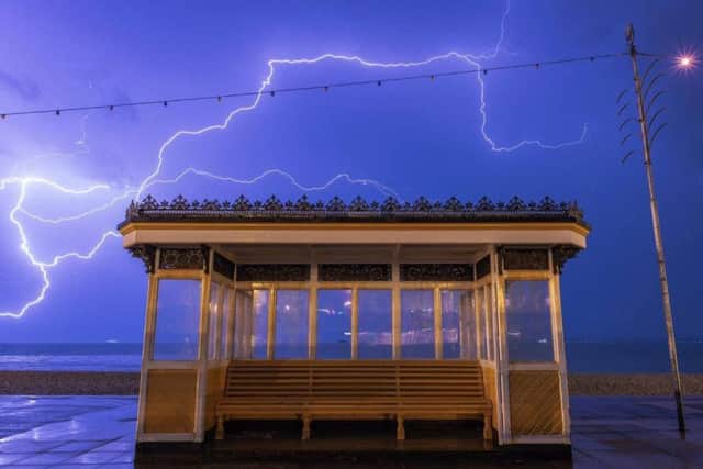 Lightning over Southsea. Picture: Tom Goss