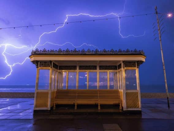 Lightning over Southsea. Picture: Tom Goss