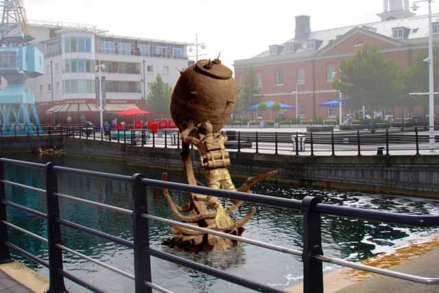 What the HMS Vernon statue at Gunwharf Quays would look like
