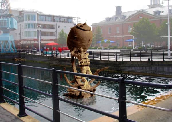 What the HMS Vernon statue at Gunwharf Quays would look like