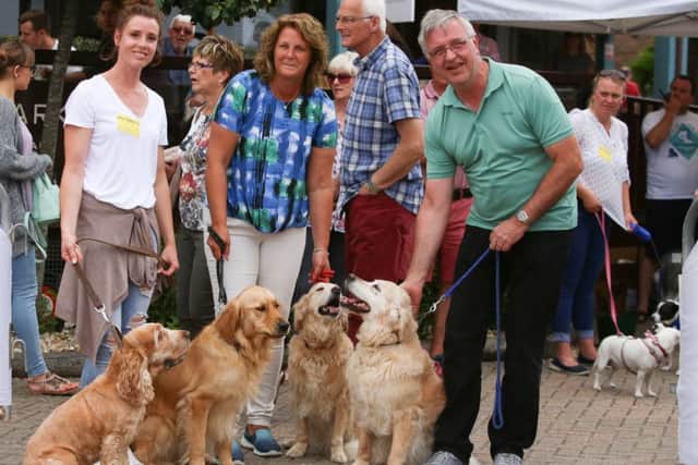 Nikki Down, Laura Baker and Neil Baker with Charlie, Hugo ,Tilly and Winston