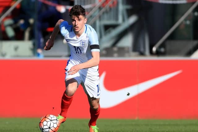 Mason Mount in action for England under-19s