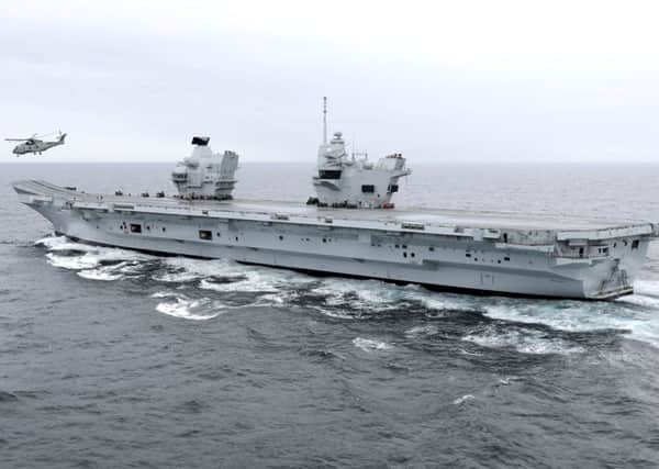 The carrier HMS Queen Elizabeth