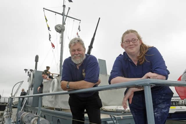 Alan Watson and Laura Pankhurst on board HMS Medusa at Gosport Marine festival this year
Picture Ian Hargreaves (170623-1)