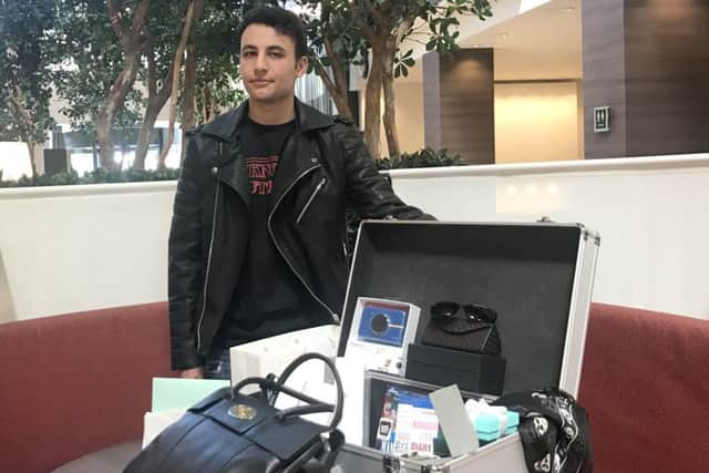 Student Alistair Chekaoui, 20, from Hayling Island, won awards for being Avon's top skin care seller