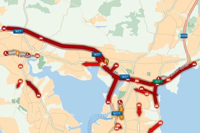 Traffic levels at 5pm. Picture: ROMANSE/Twitter