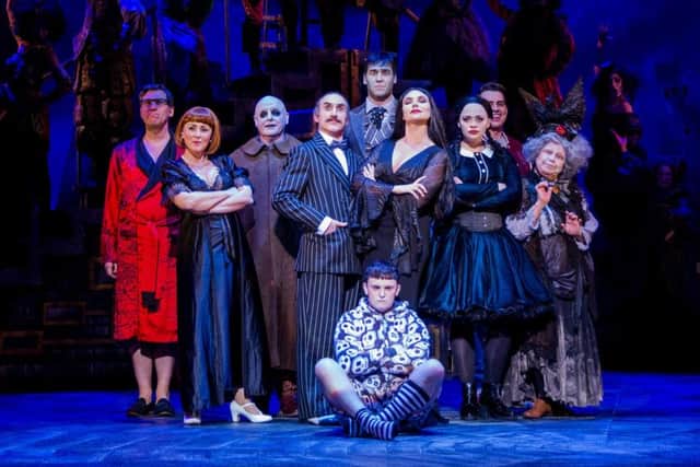The cast of The Addams Family at Mayflower Theatre, Southampton