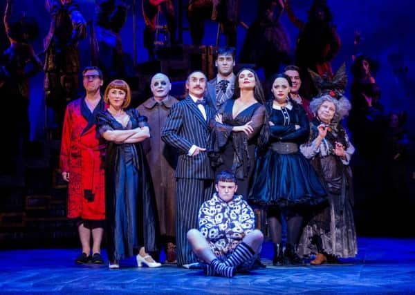 The cast of The Addams Family at Mayflower Theatre, Southampton