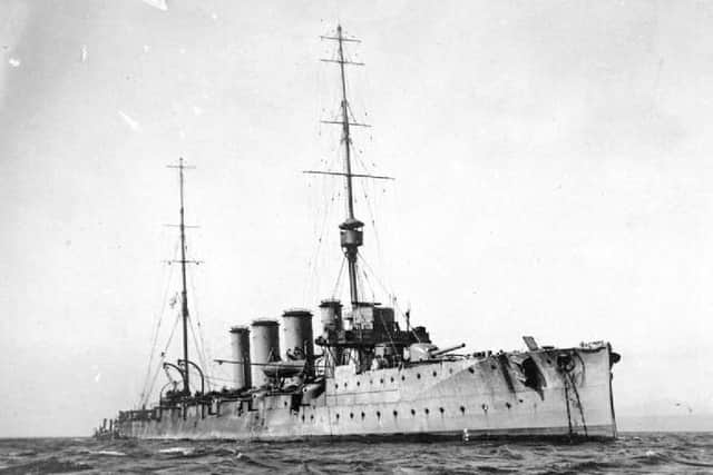 The Town-class frigate HMS Glasgow was launched in 1909