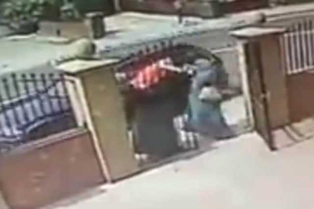 A screen shot from the CCTV footage