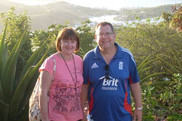 Mark and his wife Jackie on a holiday in 2014
