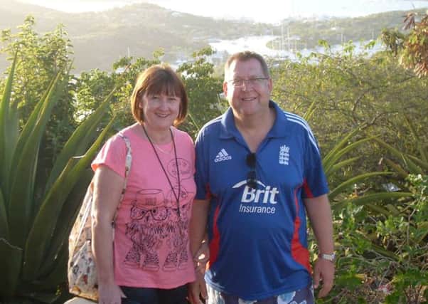 Mark and his wife Jackie on a holiday in 2014
