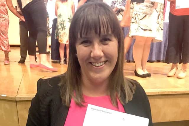 Claire Coyle, a teacher at St. John's Cathedral Catholic Primary School with the Reading Recovery Award