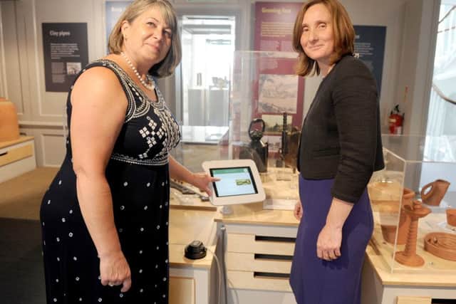 Westbury Manor Museum in Fareham, re-opened their doors on Friday after a major refurbishment.Pictured is: (l-r) Cllr. Sue Bell, executive member for leisure and community and Janet Owen, chief executive for Hampshire Cultural Trust.Picture: Sarah Standing (170961-5565)