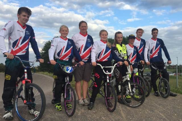 Members of the Gosport BMX Club squad heading out to the World Championship