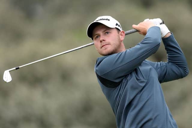 Harry Ellis in action during in his second round at The Open