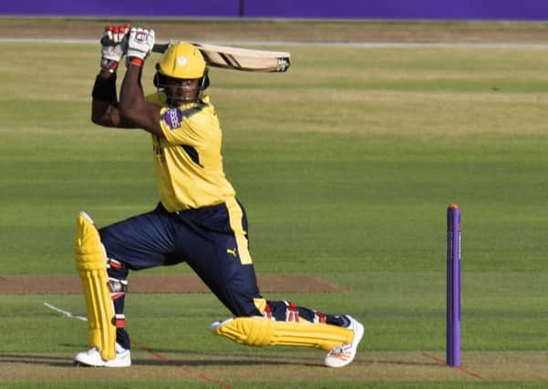 Michael Carberry top scored for Hampshire with 30. Picture: Neil Marshall