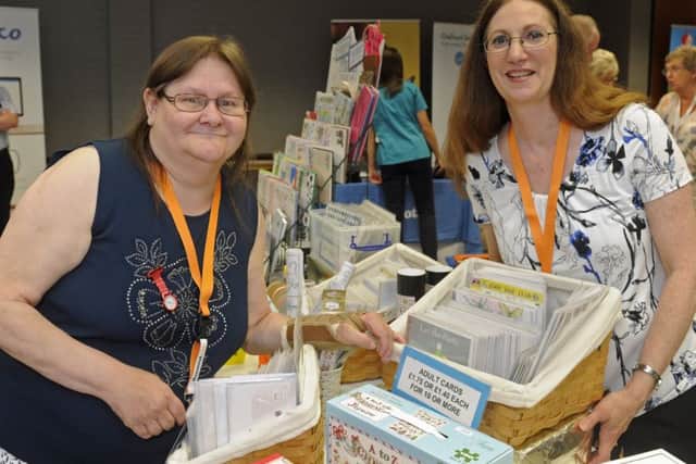Christine Francere, left, from Millbrook who has diabetes, talks to Barbara Walling of Phoenix Trading.Picture: Ian Hargreaves  (170928-1)