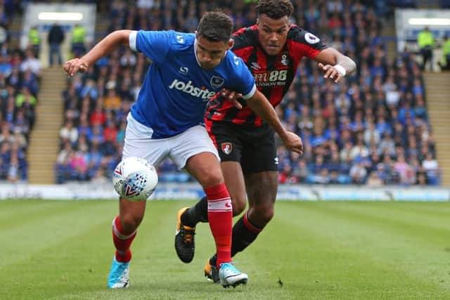 Gareth Evans in action against Bournemouth. Picture: Shaun Boggust