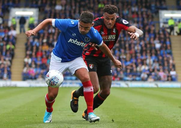 Gareth Evans in action against Bournemouth. Picture: Shaun Boggust