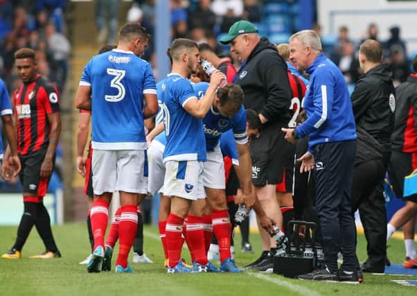 Pompey boss Kenny Jackett, right. Picture: Shaun Boggust