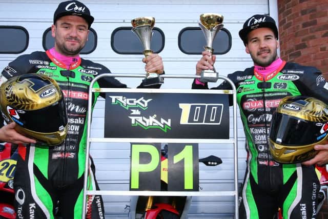 Double title winners Ricky Stevens and Ryan Charlwood. Picture: Tim Keeton/Impact Images