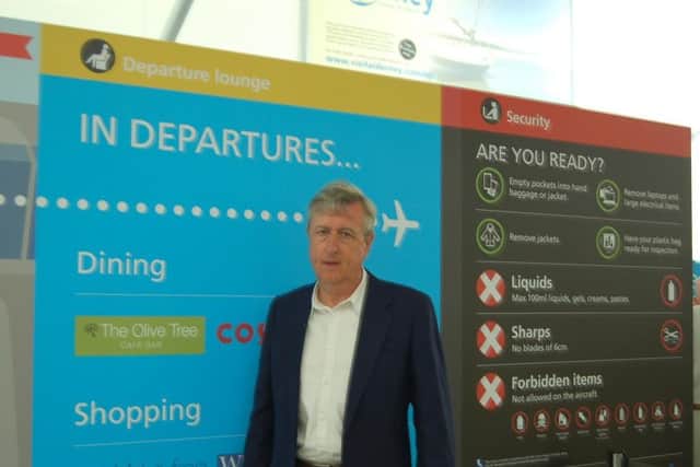 David Podger missed his flight at Southampton Airport last Thursday because a pilot needed more fuel for the plane.