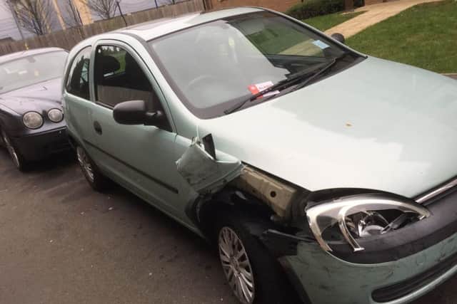 Damage caused to cars in Tudor Crescent, Cosham, Portsmouth, on the morning of Thursday, January 26, 2017Picture: Isobella Ash and Andre Harrison-Fisher