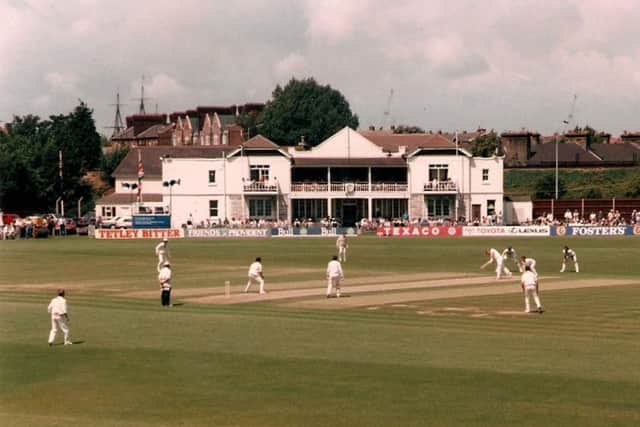 Action from the 2000 match between Hampshire and Kent - the last played at Burnaby Road