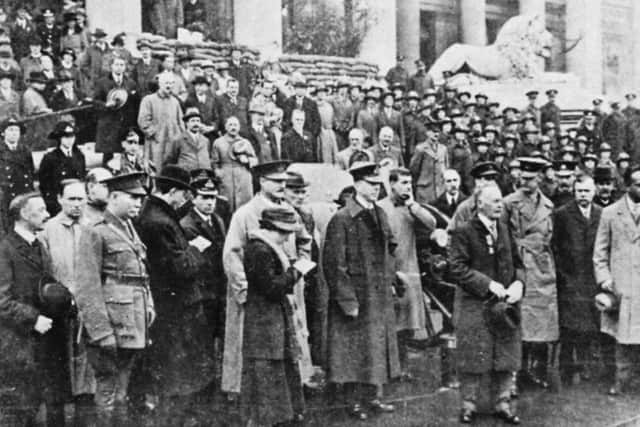 One hundred years ago we were still in the throes of the First World War. This is the start of the Feed the Guns Week campaign on the steps of Portsmouth Guildhall
