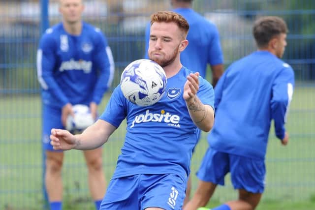 Theo Widdrington in Pompey training. Picture: Sarah Standing