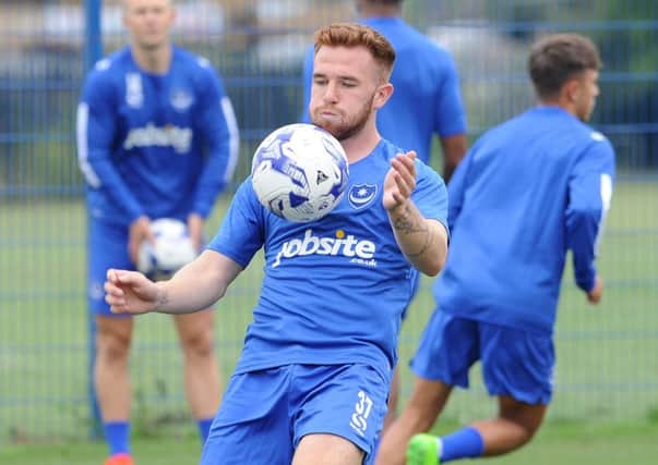 Theo Widdrington in Pompey training. Picture: Sarah Standing